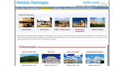 Desktop Screenshot of holidays.bharatonline.com